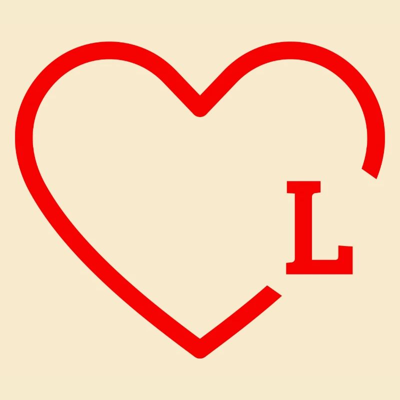 Buchstabe L Rotes Herz
