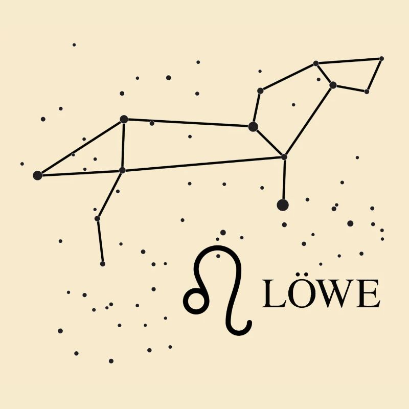 Tierzeichen Löwe mit Sternbild
