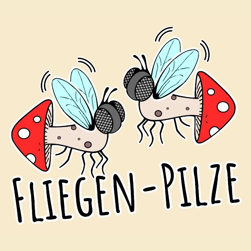 Zwei Fliegen Pilze