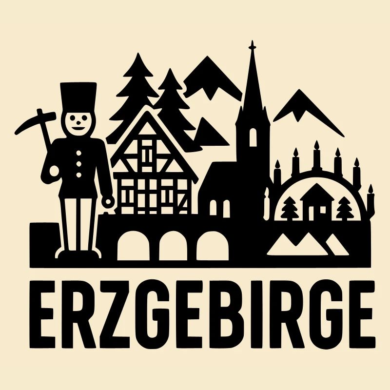 Erzgebirge typisch Silhouette