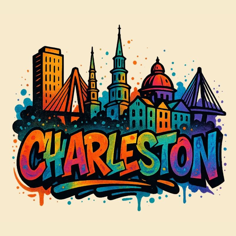 Charleston Skyline Graffiti