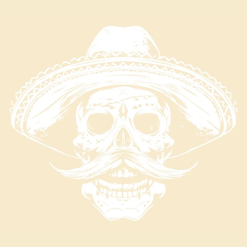 Schädel mit Sombrero