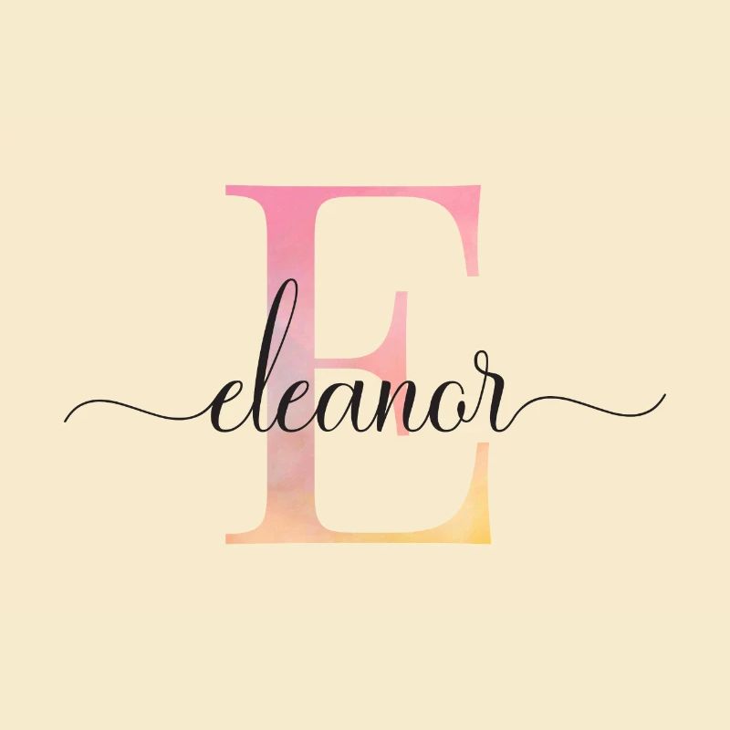 E| Monogramme | Nom | Aliénor |Aquarelle
