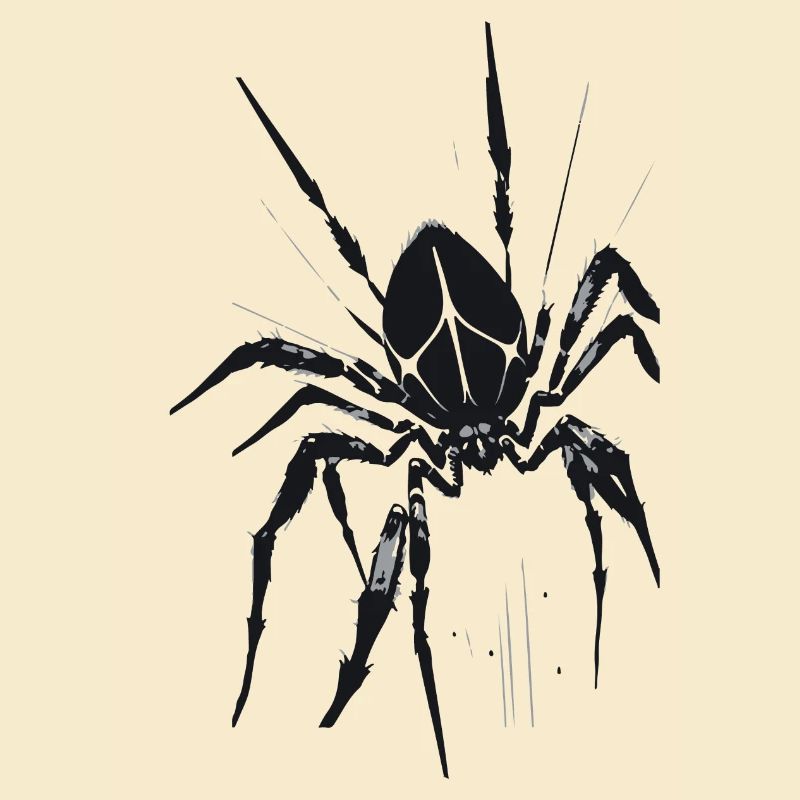 Spider,Black,Tarantula,Illustration