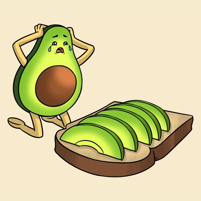 Traurige Avocado