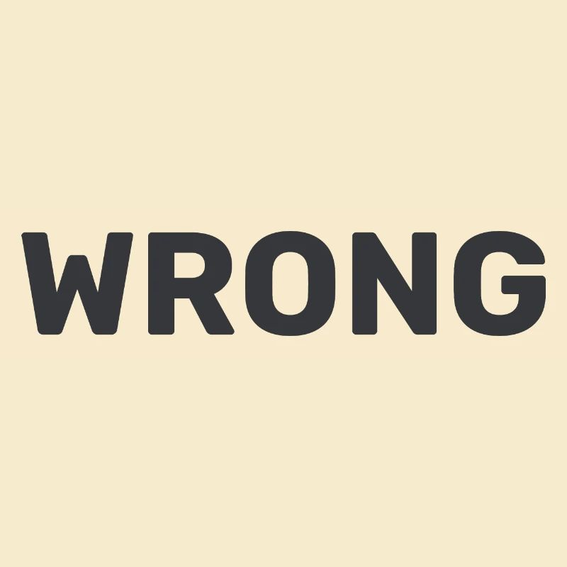 WRONG - Typograpie