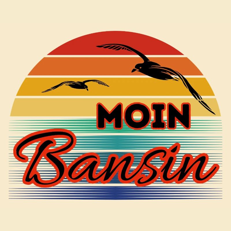 Moin Basin mit Möwe im Retro Style-Bansin