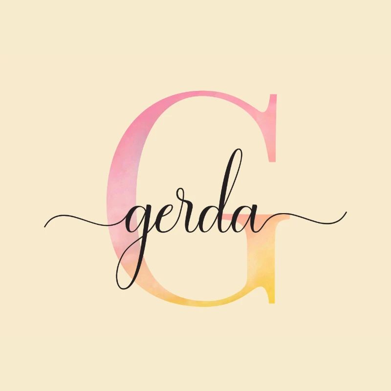 G| Monogram | Name | Gerda |Watercolor