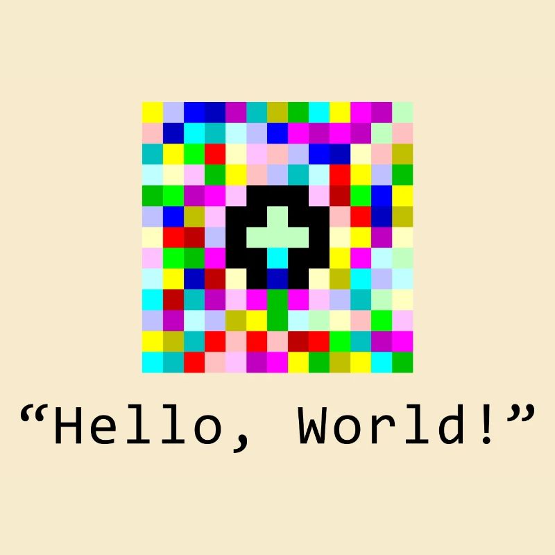 Hello World en langage de programmation Piet