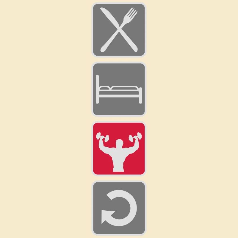 logo vertical manger sommeil train répéter répéter