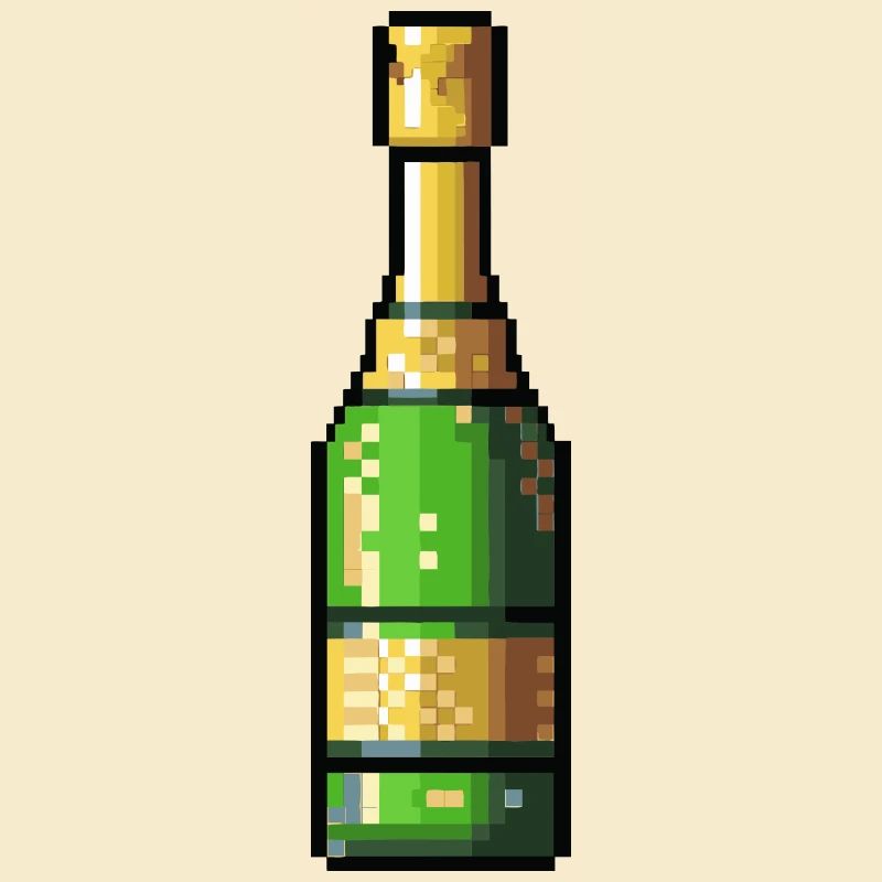 Schampus Flasche Pixel Gamer