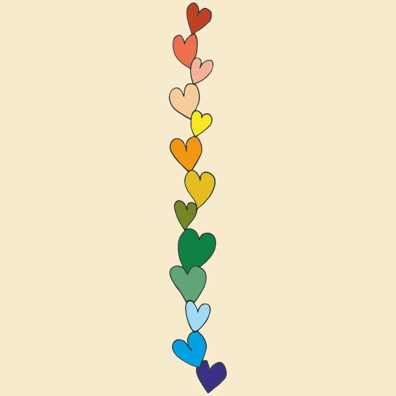herzenkette bunt