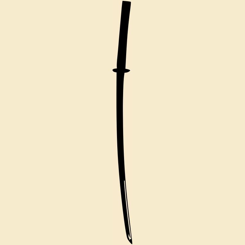Samurai Japan Katana Ninja Sword rétro Vector 1