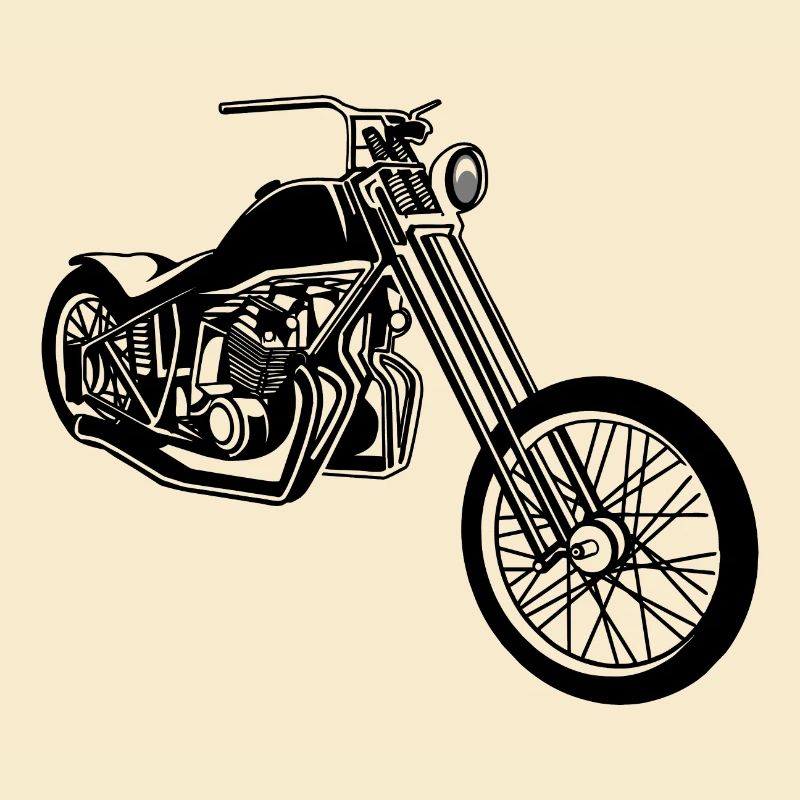 Chopper / Bobber Motorrad 01_schwarz