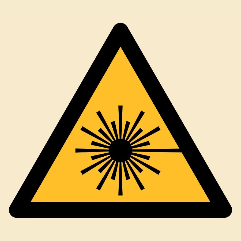 Gefahrensymbol - Laser-Licht (2-farbig)