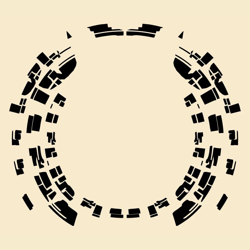 Circle border pattern round frame
