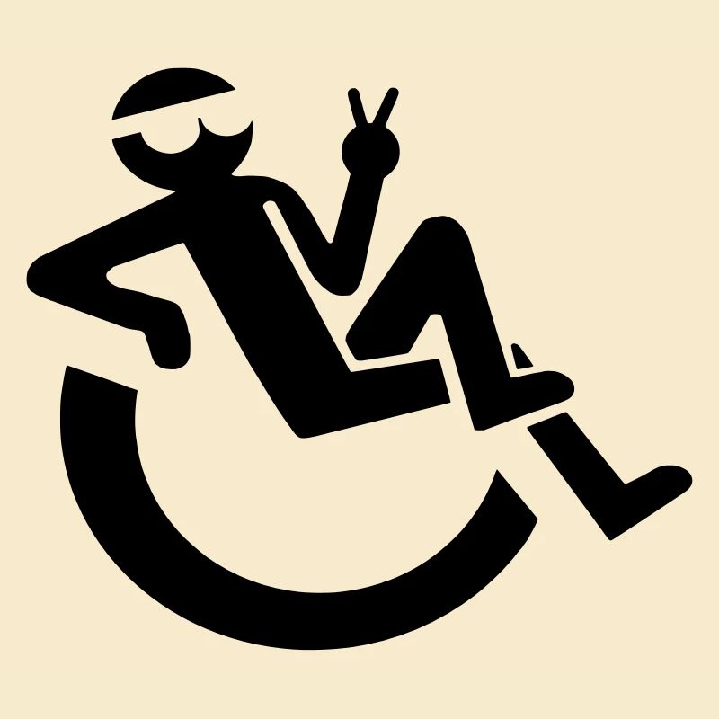 Bild eines entspannten Rollstuhlfahrers #