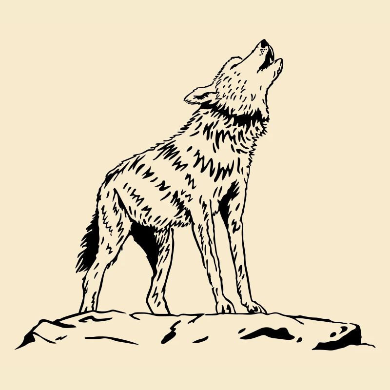 Heulender Wolf
