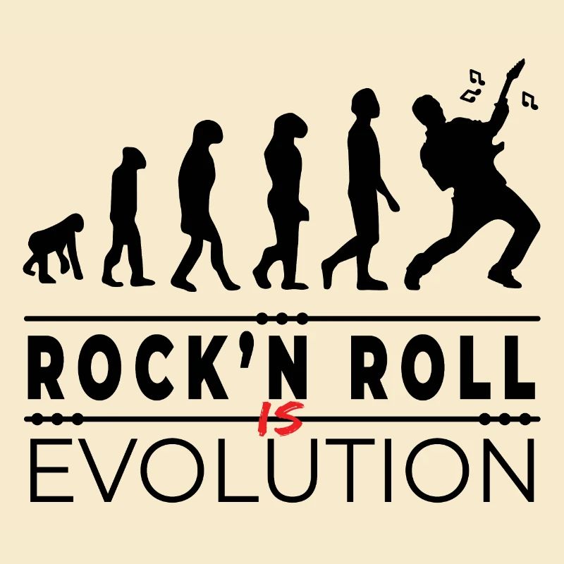 Rock'n Roll ist Evolution - Rock Humor Botschaft