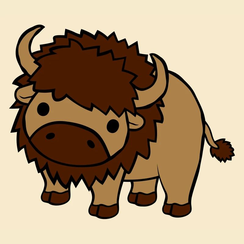 Süßes großes Bison
