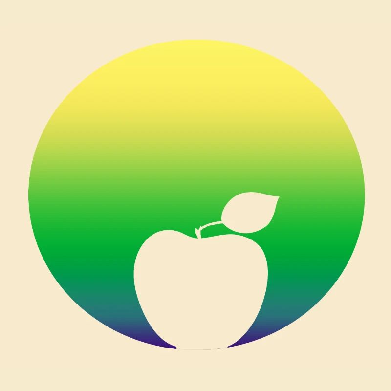 Apfel in gruen
