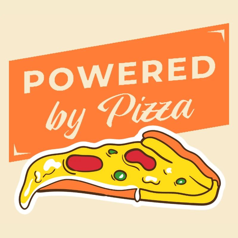 Propulsé par Pizza Retro Pizza Lover Designs