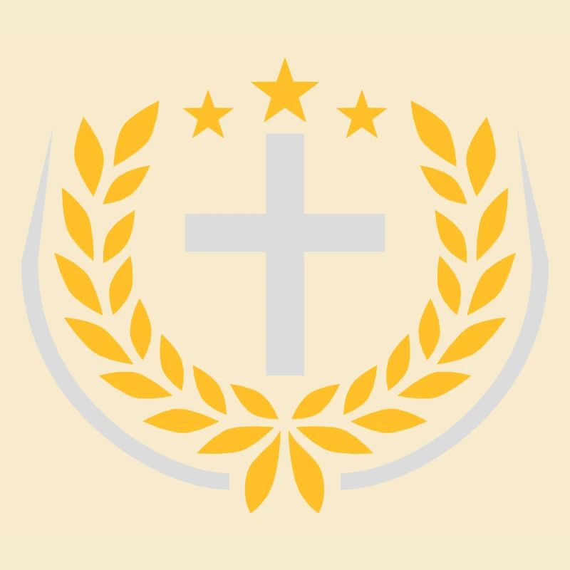 Jesus Christ Laurel Wreath Logo