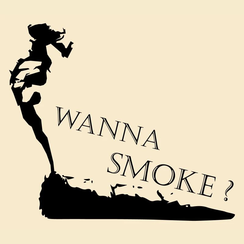 Fumer de l’herbe - lettrage avec image