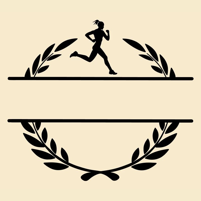 Transparentes Logo des Läuferlorbeerkranzes