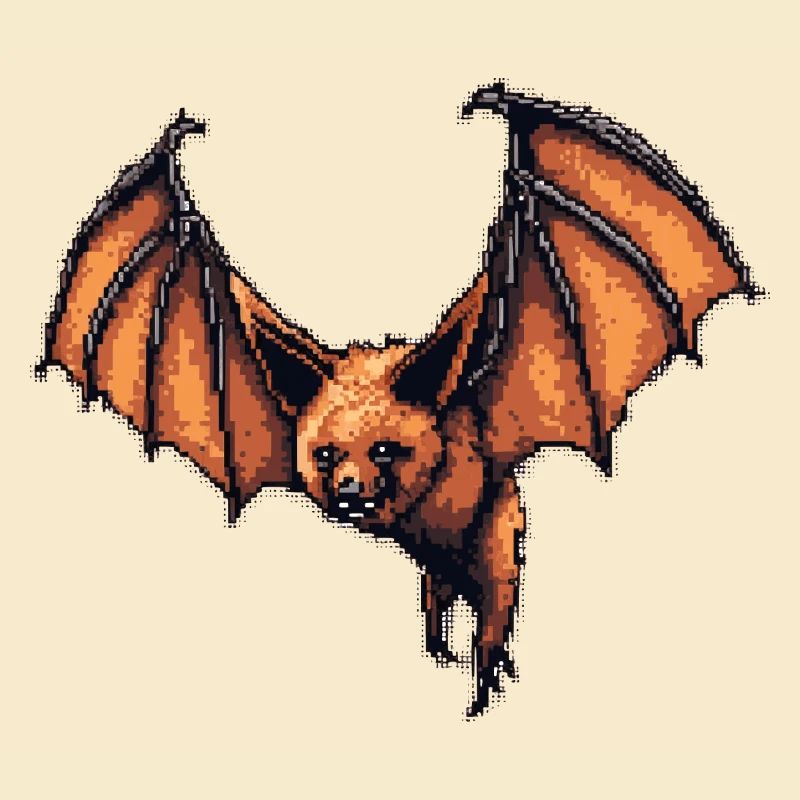 Flying Fox dans les graphismes de jeux vidéo rétro 8 bits