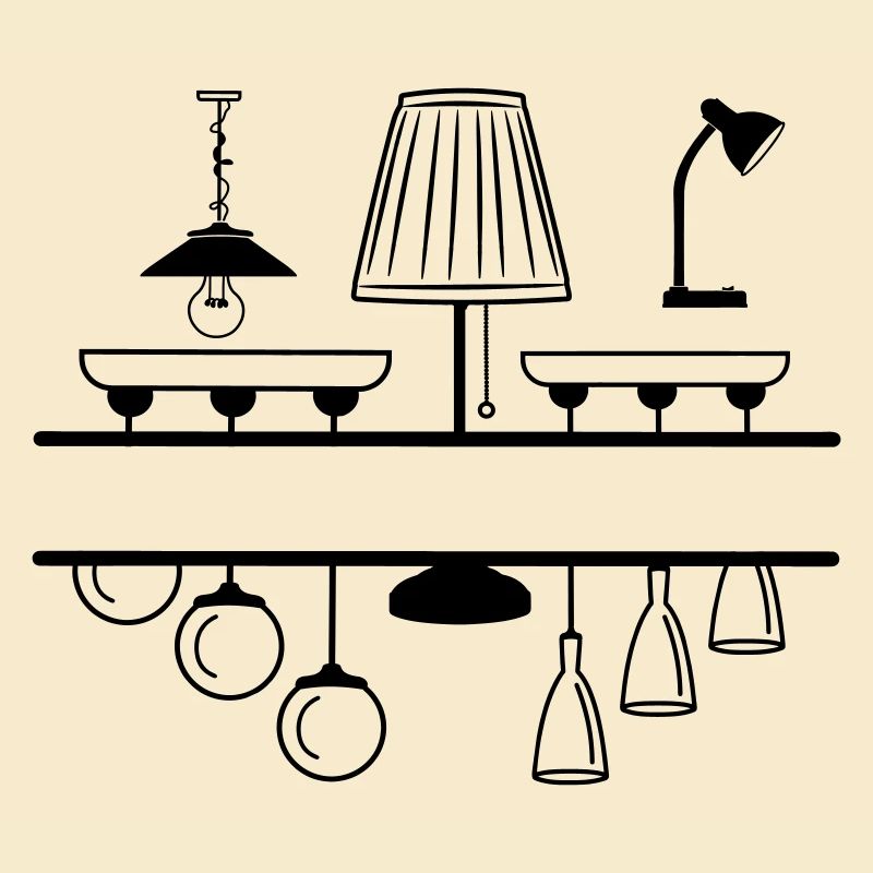 Lighting lamps recess for own text