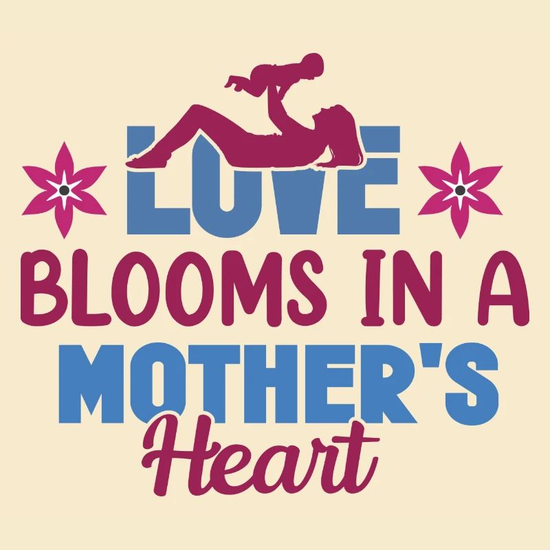 Liebe blüht im Herzen einer Mutter