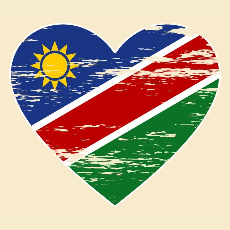 Namibia Flagge Herz used
