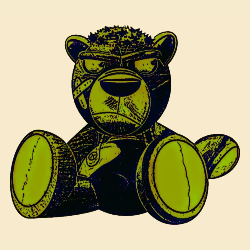 Effrayant Teddy Vert