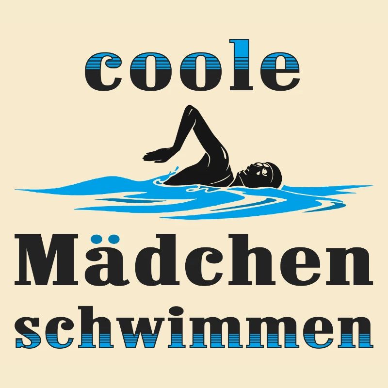 Coole Mädchen schwimmen
