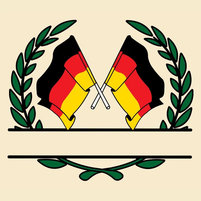 Flags Germany laurel wreath banner