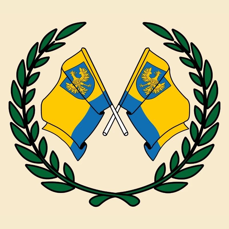 Fahnen Oppeln Lorbeerkranz