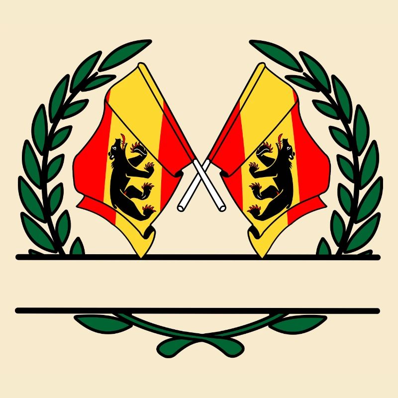 Fahnen Bern Schweiz Lorbeerkranz Banner