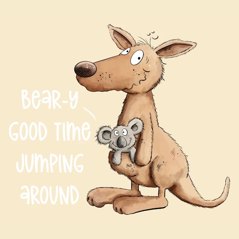 Droll kangourou avec koala bear Good Time