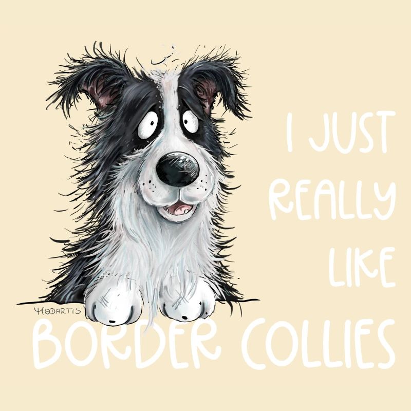 Drolliger Border Collie Hund Spruch