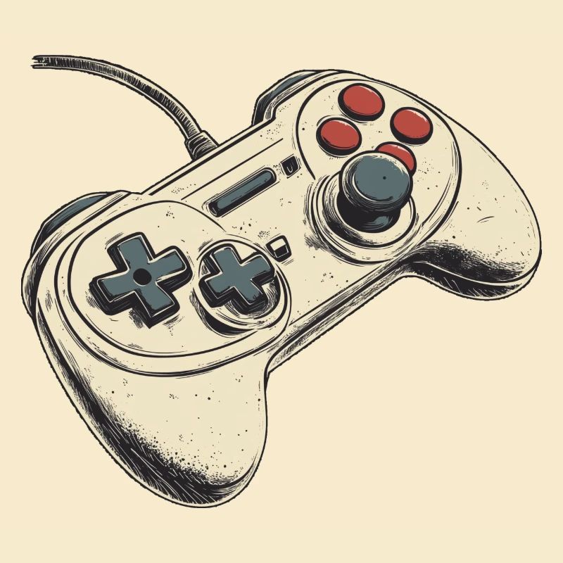 Video game controller, gamepad symbol, logo