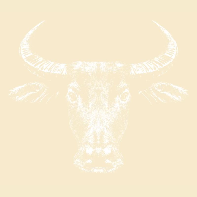 Buffle d’eau / Bubalus Arnee / Blanc