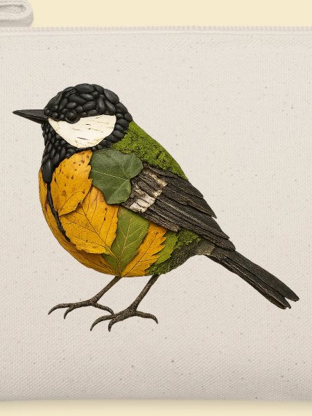 Kohlmeise Illustration im Naturdesign