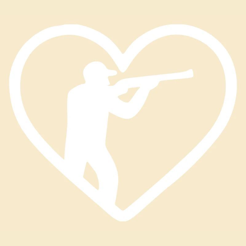 Herz-Jagd – Jäger-Silhouetten-Design