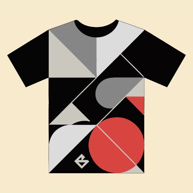 Geometric Mosaic: Red Circle Blocks