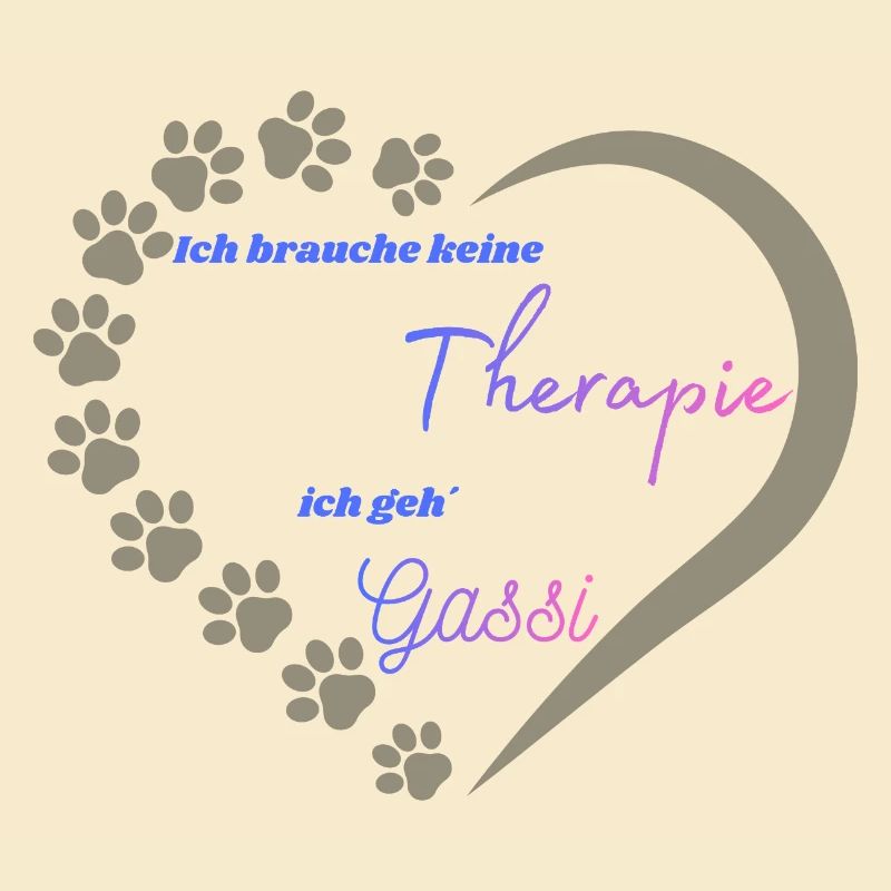 Gassi statt Therapie Herzdesign