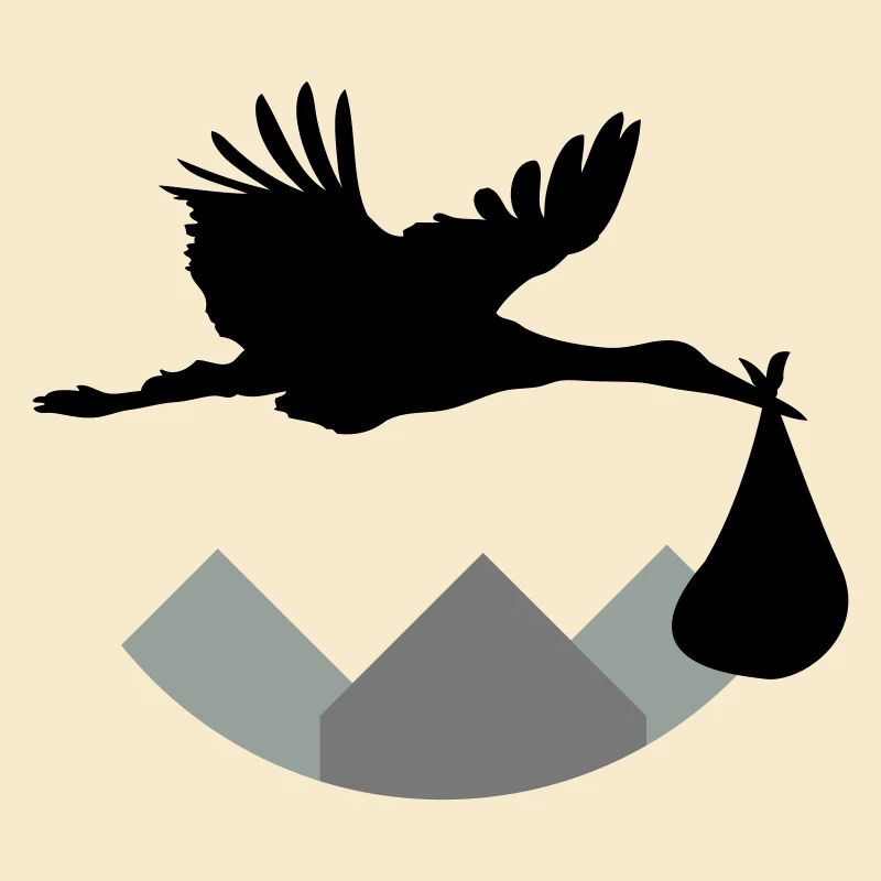 Stork & Baby (Vector)