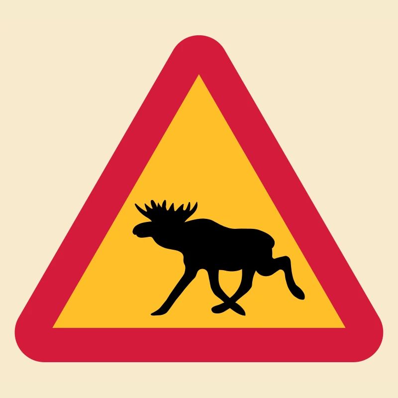 Elch Warnschild