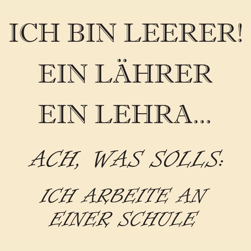 Ich bin Lehrer