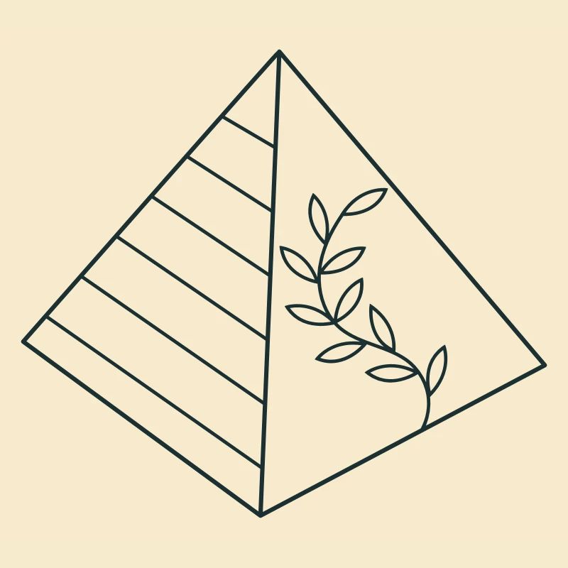 Pyramide mit Blumenbewuchs